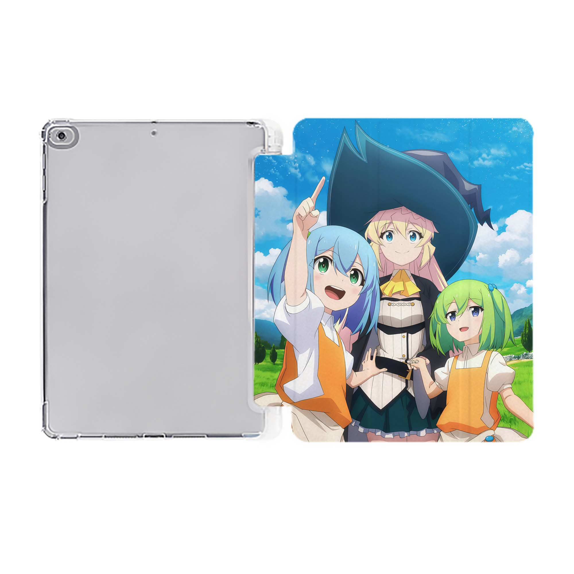 （画像用） 転スラ Regarding Reincarnated to Slime IPad ケース ペン収納付き 三つ折りスタンド PUレザー×シリコン 対応機種9.5/10.5/10.9インチ